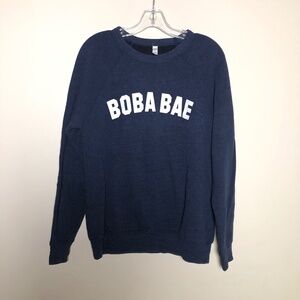 Boba Bae Navy Blue Sweatshirt from Boba Guys